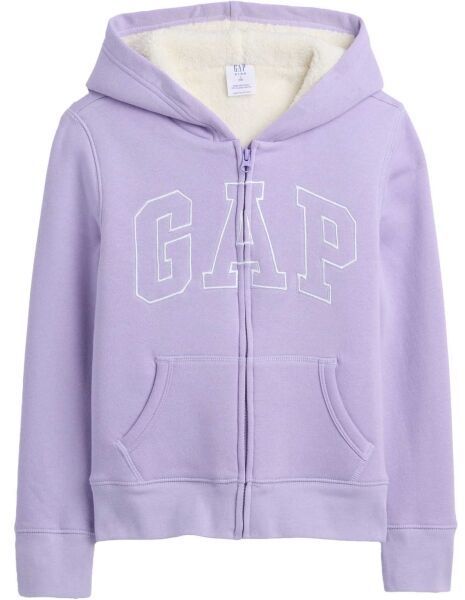 GAP V-LOGO HERITAGE SHERPA FZ Dievčenská zateplená mikina, fialová, veľkosť