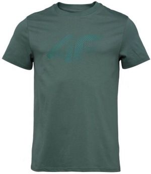 4F TSHIRT Pánske tričko, tmavo zelená, veľkosť