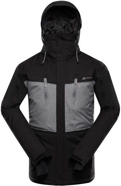 ALPINE PRO COMED Pánska lyžiarska bunda, čierna, veľkosť