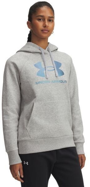 Under Armour RIVAL FLEECE SHIMMER Dámska mikina, sivá, veľkosť L
