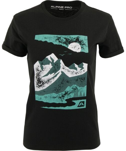 ALPINE PRO NUNA Dámske tričko, čierna, veľkosť
