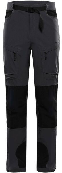 ALPINE PRO AKAN 2 Pánske softshellové nohavice, tmavo sivá, veľkosť