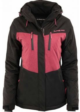 ALPINE PRO DOBA Dámska lyžiarska bunda, čierna, veľkosť