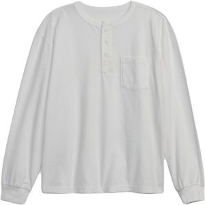 GAP LS VINTAGE HENLEY Chlapčenské tričko, biela, veľkosť