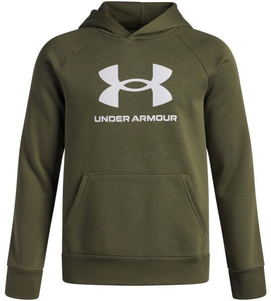 Under Armour RIVAL FLEECE BL HOODIE Chlapčenská mikina, khaki, veľkosť M