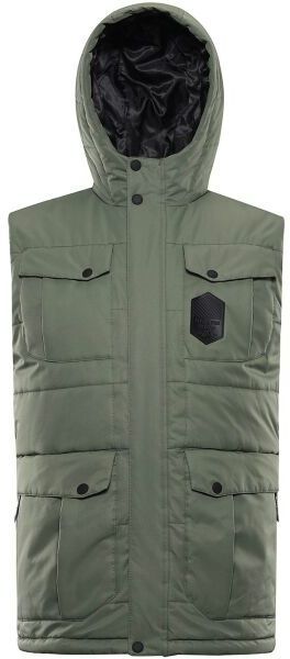 ALPINE PRO HARD Pánska zateplená vesta, tmavo zelená, veľkosť