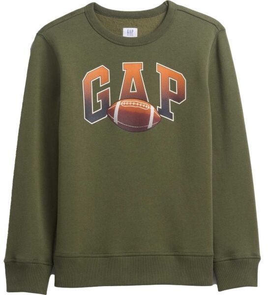 GAP V-FA LOGO CREW Chlapčenská mikina, khaki, veľkosť