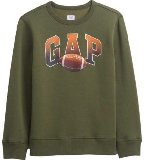 GAP V-FA LOGO CREW Chlapčenská mikina, khaki, veľkosť