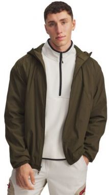 Under Armour UNSTOPPABLE TEXTURED WOVEN Pánska ľahká bunda, khaki, veľkosť L