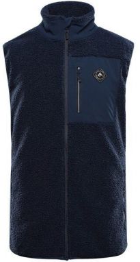 ALPINE PRO HARD Pánska zateplená vesta, tmavo modrá, veľkosť