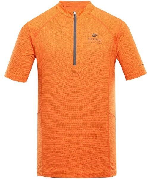 ALPINE PRO GERET Pánske cyklistické tričko, oranžová, veľkosť