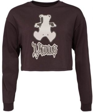 Vans LIL BEAR RELAX CROP LS TEE Dámsky crop top, hnedá, veľkosť