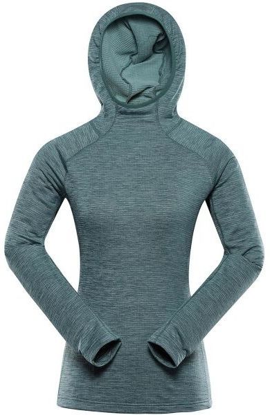 ALPINE PRO ROLTA Dámska rýchloschnúca mikina, zelená, veľkosť