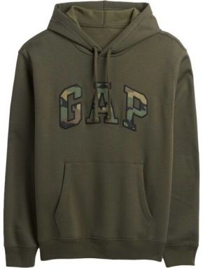 GAP V-HERITAGE CAMO FILL LOGO HD Pánska voľnočasová mikina, khaki, veľkosť