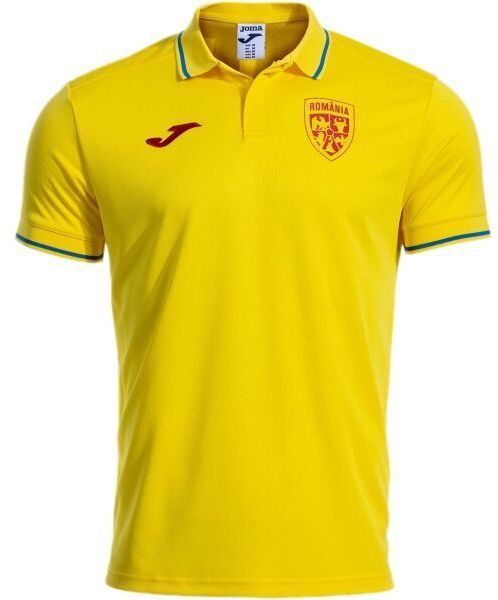 Joma FED. FUTBOL RUMANÍA REPLICA SHORT SLEEVE POLO Pánske športové polo, žltá, veľkosť XXL