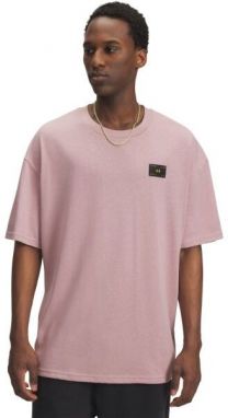 Under Armour HEAVYWEIGHT WOVEN LABEL Pánske tričko s dlhým rukávom, ružová, veľkosť M