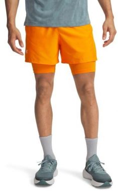 Under Armour LAUNCH 5 2-IN-1 Pánske kraťasy, oranžová, veľkosť