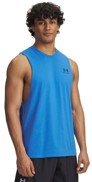 Under Armour LEFT CHEST CUT OFF Pánske tielko, modrá, veľkosť S