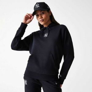 New Era NEW YORK YANKEES MLB MIDI LEAGUE ESSENTIAL HOODIE Dámska mikina, čierna, veľkosť