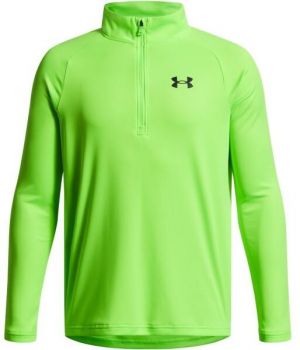 Under Armour TECH 2.0 1/2 ZIP Chlapčenské tričko s dlhým rukávom, svetlo zelená, veľkosť M
