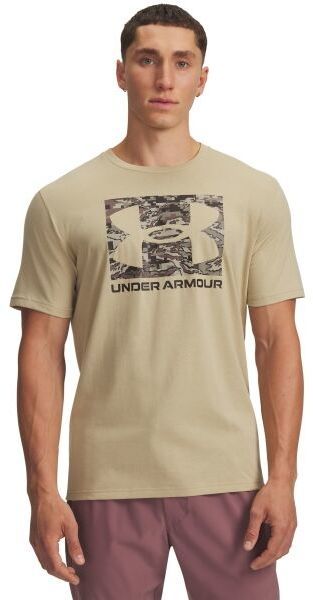 Under Armour ABC CAMO BOXED LOGO SS Pánske tričko, béžová, veľkosť L