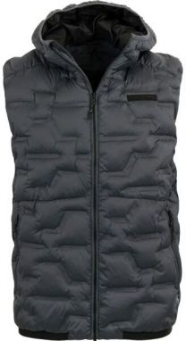 ALPINE PRO LIVEW Pánska zateplená vesta, tmavo sivá, veľkosť