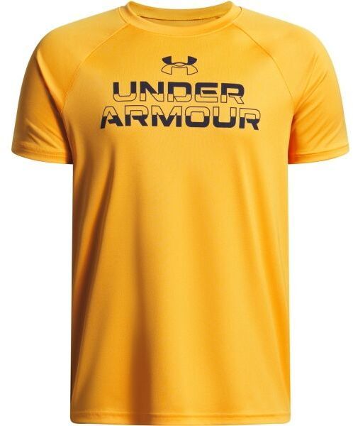 Under Armour SPLIT WORDMARK Chlapčenské tričko, oranžová, veľkosť M