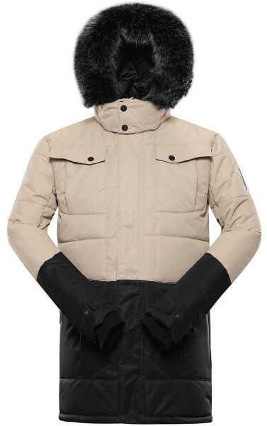 ALPINE PRO EGYP Pánska zimná bunda, béžová, veľkosť