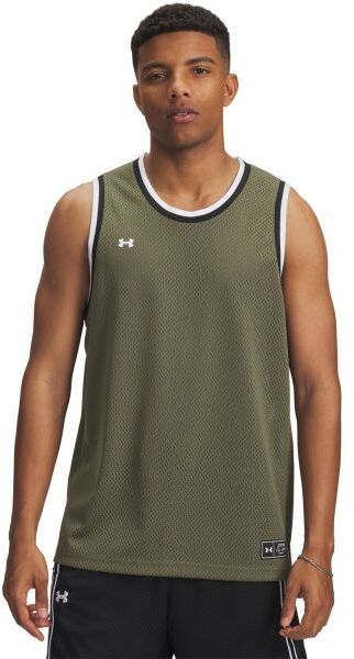 Under Armour ZONE PRO MESH TANK Pánske basketbalové tielko, khaki, veľkosť L