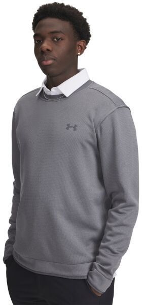 Under Armour SWEATER FLEECE CREW Pánska golfová mikina, sivá, veľkosť M