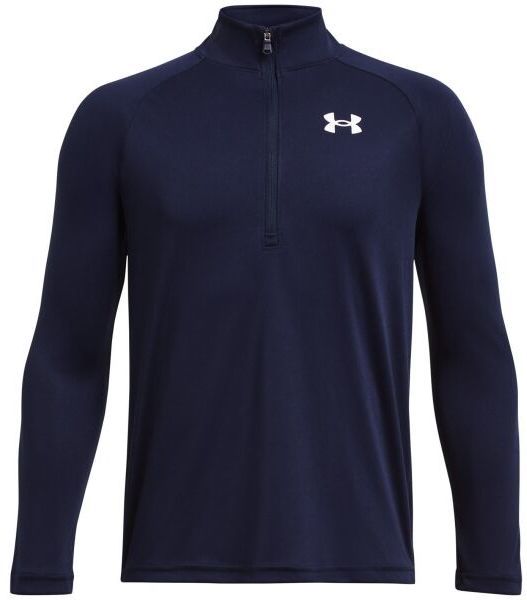Under Armour TECH 2.0 1/2 ZIP Chlapčenské tričko s dlhým rukávom, tmavo modrá, veľkosť M