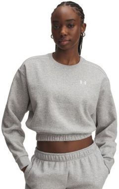 Under Armour RIVAL FLEECE PIPED CREW Dámska mikina, sivá, veľkosť