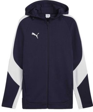 Puma TEAMEVOSTRIPE HOODED JACKET Pánska bunda, tmavo modrá, veľkosť