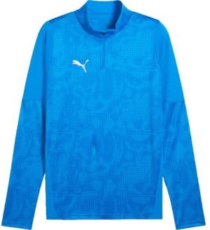 Puma TEAMCUP TRAINING 1/4 ZIP TOP Pánska športová mikina, modrá, veľkosť