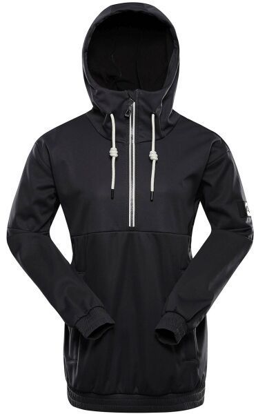 ALPINE PRO JARGA Dámska lyžiarska softshellová bunda, čierna, veľkosť