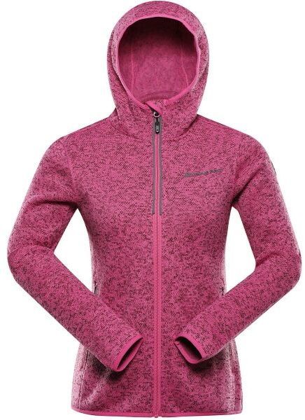 ALPINE PRO ZEGA 2 Dámsky hrejivý sveter na zips, ružová, veľkosť