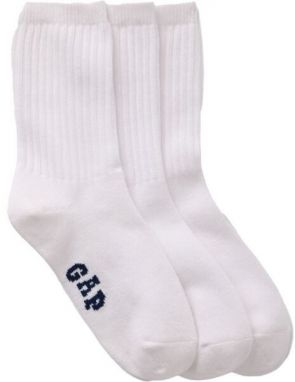 GAP V-B BAS CREW 3PK Chlapčenské ponožky, biela, veľkosť