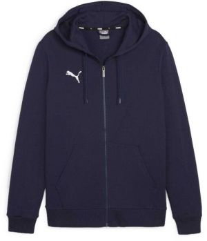 Puma TEAMGOAL CASUALS HOODED Pánska mikina, tmavo modrá, veľkosť