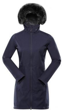 ALPINE PRO IBORA Dámsky softshellový kabát, tmavo modrá, veľkosť