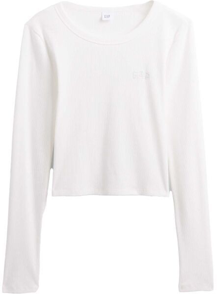 GAP V-JPN LS RIB TEE Dámske crop tričko, biela, veľkosť