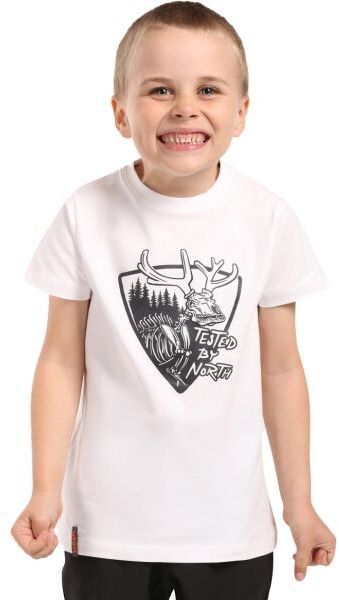 KILPI SALO Chlapčenské bavlnené tričko, biela, veľkosť
