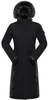 ALPINE PRO WUSSA Dámsky zimný kabát, čierna, veľkosť