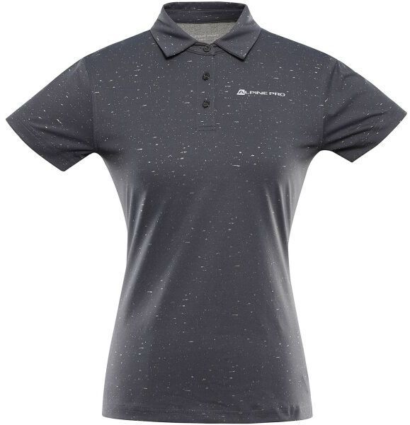 ALPINE PRO COOWELA Dámske tričko s golierom, tmavo sivá, veľkosť