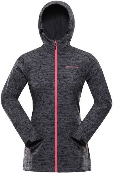 ALPINE PRO HERASA Dámska softshellová bunda, tmavo sivá, veľkosť