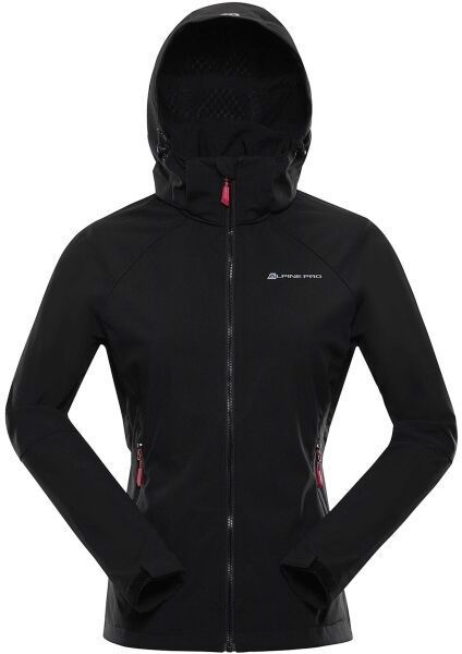 ALPINE PRO LANCA Dámska softshellová bunda, čierna, veľkosť
