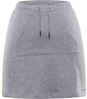 ALPINE PRO HOFRA Dámska letná sukňa v dĺžke nad kolená, sivá, veľkosť