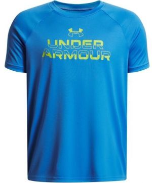 Under Armour SPLIT WORDMARK Chlapčenské tričko, modrá, veľkosť M