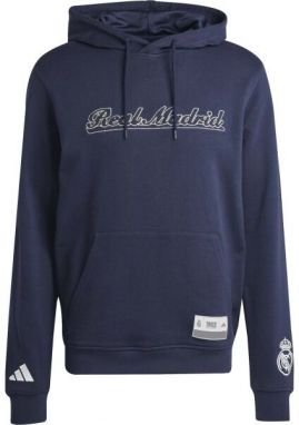 adidas REAL MADRID US HD Pánska mikina, tmavo modrá, veľkosť