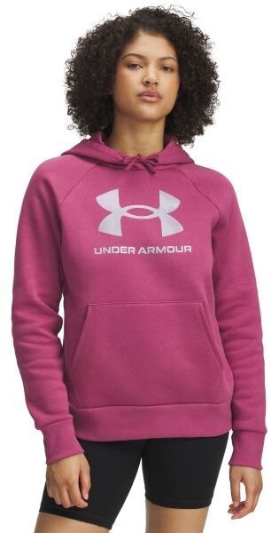 Under Armour RIVAL FLEECE SHIMMER Dámska mikina, červená, veľkosť