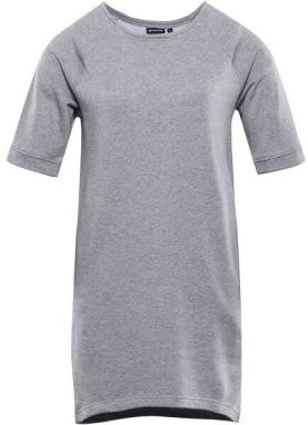 ALPINE PRO MOLEDA Dámske bavlnené šaty, sivá, veľkosť